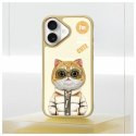 Nimmy etui iPhone 16 6.1" khaki Cool&Cute 2.0 Cat