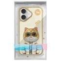 Nimmy etui iPhone 16 6.1" khaki Cool&Cute 2.0 Cat