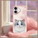 Nimmy etui iPhone 16 6.1 różowy/pink Big Eyed Pet 2.0 Cat