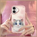 Nimmy etui iPhone 16 6.1 różowy/pink Big Eyed Pet 2.0 Cat