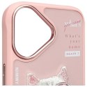 Nimmy etui iPhone 16 6.1" różowy/pink Cool&Cute 2.0 Cat