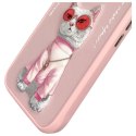 Nimmy etui iPhone 16 6.1" różowy/pink Glasses Cool Cat