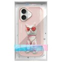 Nimmy etui iPhone 16 6.1" różowy/pink Glasses Cool Cat