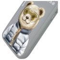 Nimmy etui iPhone 16 6.1" szary/gray Cool&Cute 2.0 Bear