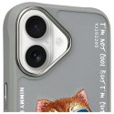 Nimmy etui iPhone 16 6.1" szary/gray Glasses Cool Cat