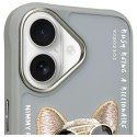 Nimmy etui iPhone 16 6.1" szary/gray Glasses Cool Dog