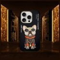 Nimmy etui iPhone 16 Pro 6.3" czarny/black Glasses Cool Dog