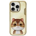 Nimmy etui iPhone 16 Pro 6.3" khaki Big Eyed Pet 2.0 Cat