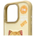 Nimmy etui iPhone 16 Pro 6.3" khaki Cool&Cute 2.0 Cat