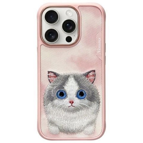 Nimmy etui iPhone 16 Pro 6.3 różowy/pink Big Eyed Pet 2.0 Cat