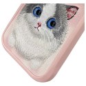 Nimmy etui iPhone 16 Pro 6.3 różowy/pink Big Eyed Pet 2.0 Cat