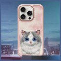 Nimmy etui iPhone 16 Pro 6.3 różowy/pink Big Eyed Pet 2.0 Cat