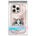 Nimmy etui iPhone 16 Pro 6.3 różowy/pink Big Eyed Pet 2.0 Cat