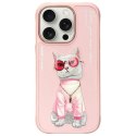 Nimmy etui iPhone 16 Pro 6.3" różowy/pink Glasses Cool Cat