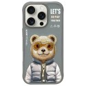 Nimmy etui iPhone 16 Pro 6.3" szary/gray Cool&Cute 2.0 Bear