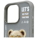 Nimmy etui iPhone 16 Pro 6.3" szary/gray Cool&Cute 2.0 Bear