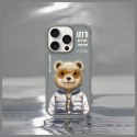 Nimmy etui iPhone 16 Pro 6.3" szary/gray Cool&Cute 2.0 Bear