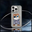 Nimmy etui iPhone 16 Pro 6.3" szary/gray Glasses Cool Cat