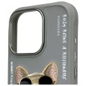 Nimmy etui iPhone 16 Pro 6.3" szary/gray Glasses Cool Dog