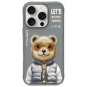 Nimmy etui iPhone 16 Pro Max 6.9" szary/gray Cool&Cute 2.0 Bear