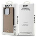 DKNY DKHMP15XPGHLME iPhone 15 Pro Max 6.7" beżowy/beige hardcase Grained Metal Logo MagSafe