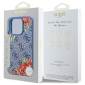 Guess GUHMP16LP4ROPEMCB iPhone 16 Pro 6.3" niebieski/blue hardcase 4G Flowers Print MagSafe