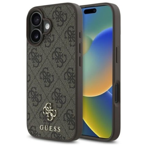 Guess GUHMP16SP4SM4MW iPhone 16 6.1" brązowy/brown hardcase 4G Small Classic MagSafe