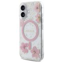 Guess GUHMP16SRBFGFGMP iPhone 16 6.1" różowy/pink hardcase Resin Flower Glitter MagSafe