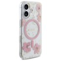 Guess GUHMP16SRBFGFGMP iPhone 16 6.1" różowy/pink hardcase Resin Flower Glitter MagSafe