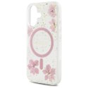 Guess GUHMP16SRBFGFGMP iPhone 16 6.1" różowy/pink hardcase Resin Flower Glitter MagSafe