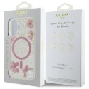 Guess GUHMP16SRBFGFGMP iPhone 16 6.1" różowy/pink hardcase Resin Flower Glitter MagSafe