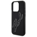 Karl Lagerfeld KLHCP15L3DRKSDLK iPhone 15 Pro 6.1" czarny/black hardcase 3D Rubber Signature