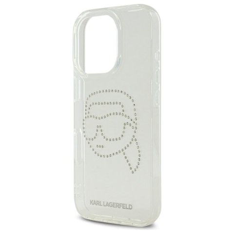 Karl Lagerfeld KLHCP16LHKHDCELT iPhone 16 Pro 6.3" przezroczysty/transparent hardcase IML Rhinestones Karl Head