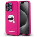 Karl Lagerfeld KLHMP15XSKHPPLF iPhone 15 Pro Max 6.7" fuksja/fuschia hardcase Silicone Karl Head Print MagSafe