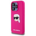 Karl Lagerfeld KLHMP15XSKHPPLF iPhone 15 Pro Max 6.7" fuksja/fuschia hardcase Silicone Karl Head Print MagSafe