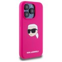 Karl Lagerfeld KLHMP15XSKHPPLF iPhone 15 Pro Max 6.7" fuksja/fuschia hardcase Silicone Karl Head Print MagSafe