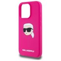 Karl Lagerfeld KLHMP15XSKHPPLF iPhone 15 Pro Max 6.7" fuksja/fuschia hardcase Silicone Karl Head Print MagSafe