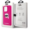 Karl Lagerfeld KLHMP15XSKHPPLF iPhone 15 Pro Max 6.7" fuksja/fuschia hardcase Silicone Karl Head Print MagSafe