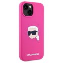 Karl Lagerfeld KLHMP15SSKHPPLF iPhone 15 6.1" fuksja/fuschia hardcase Silicone Karl Head Print MagSafe