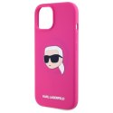 Karl Lagerfeld KLHMP15SSKHPPLF iPhone 15 6.1" fuksja/fuschia hardcase Silicone Karl Head Print MagSafe