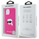 Karl Lagerfeld KLHMP15SSKHPPLF iPhone 15 6.1" fuksja/fuschia hardcase Silicone Karl Head Print MagSafe