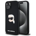 Karl Lagerfeld KLHMP15SSKHPPLK iPhone 15 6.1" czarny/black hardcase Silicone Karl Head Print MagSafe