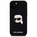 Karl Lagerfeld KLHMP15SSKHPPLK iPhone 15 6.1" czarny/black hardcase Silicone Karl Head Print MagSafe