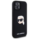 Karl Lagerfeld KLHMP15SSKHPPLK iPhone 15 6.1" czarny/black hardcase Silicone Karl Head Print MagSafe