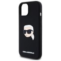 Karl Lagerfeld KLHMP15SSKHPPLK iPhone 15 6.1" czarny/black hardcase Silicone Karl Head Print MagSafe