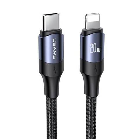 USAMS Kabel U71 USB-C na Lightning 3m 20W PD Fast Charge czarny/black SJ523USB01 (US-SJ523)