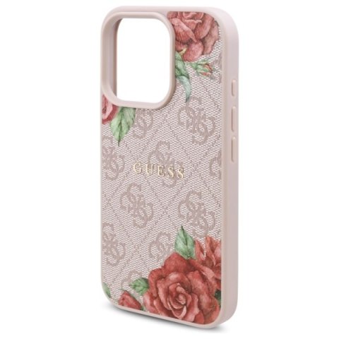 Guess GUHMP16XP4ROPEMCP iPhone 16 Pro Max 6.9" różowy/pink hardcase 4G Flowers Print MagSafe