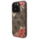 Guess GUHMP16XP4ROPEMCW iPhone 16 Pro Max 6.9" brązowy/brown hardcase 4G Flowers Print MagSafe