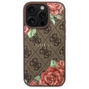 Guess GUHMP16XP4ROPEMCW iPhone 16 Pro Max 6.9" brązowy/brown hardcase 4G Flowers Print MagSafe