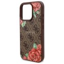 Guess GUHMP16XP4ROPEMCW iPhone 16 Pro Max 6.9" brązowy/brown hardcase 4G Flowers Print MagSafe